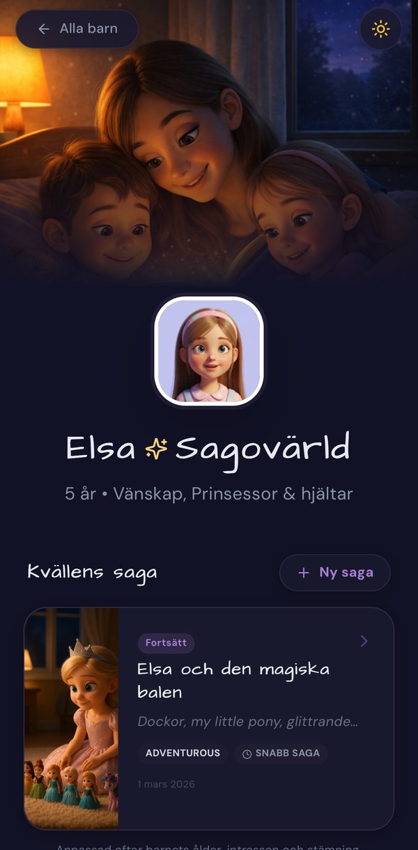 Elsas sagovärld i appen